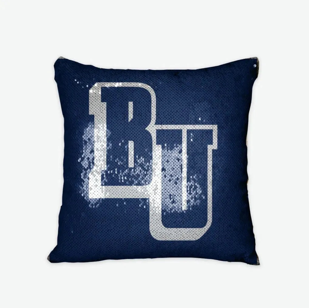 Belmont University Sequin Pillow Cover - BU Pillow Covers