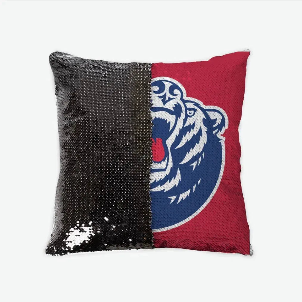 Belmont University Sequin Pillow Cover - Bruin Red Blue Black Pillow Covers