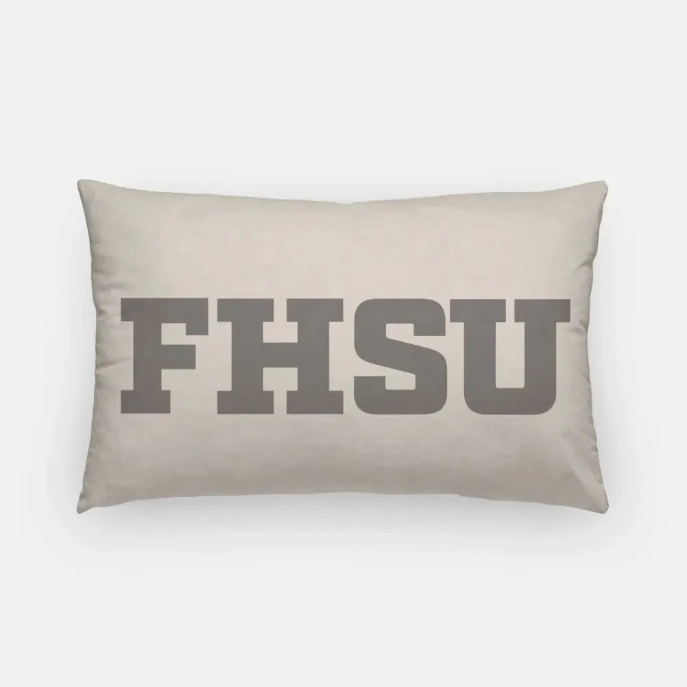 FHSU Lumbar Throw Pillow Cover Khaki Gray Pillow Covers