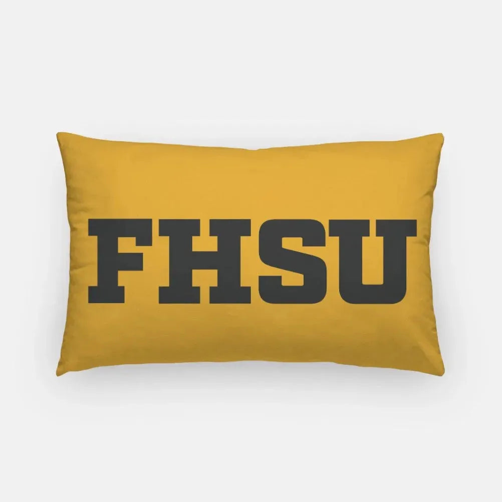 FHSU Lumbar Throw Pillow Cover Gold Black Pillow Covers