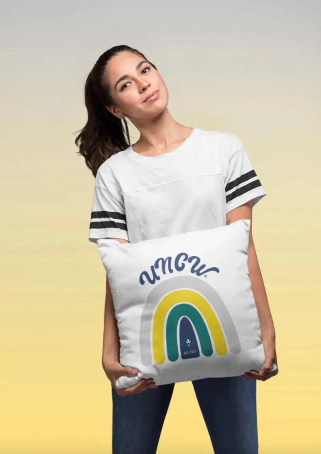 UNCW 18" Throw Pillow Cover - Rainbow Pillow Covers