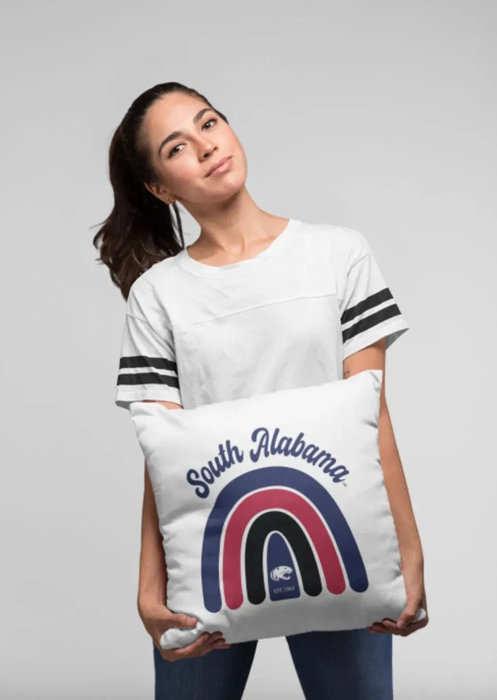 South Alabama 18" Throw Pillow Cover - Rainbow Pillow Covers