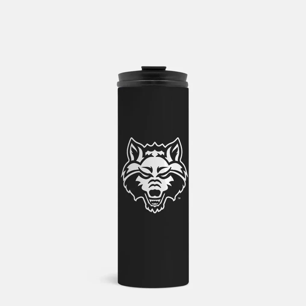 Arkansas State University Thermal Tumbler 16 oz. - Wolf Head Black Drinkware