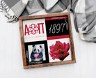 Alpha Omicron Pi 12x12 Wood Framed Sign - Classic Color Block Wall Art & Signs