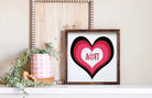 Alpha Omicron Pi 12x12 Heart Wood Framed Sign Wall Art & Signs