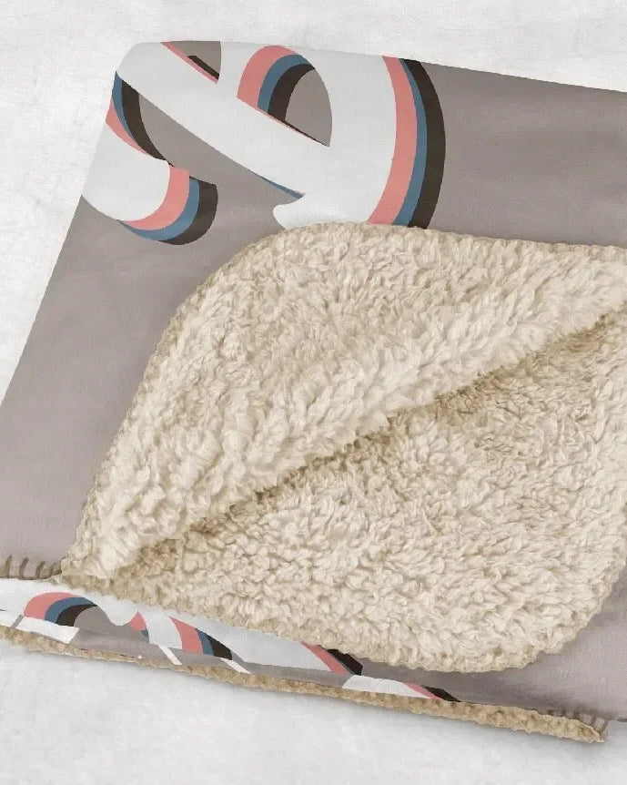 Gamma Phi Beta XL 60x80 Retro Sherpa Throw Blanket Throw Blankets