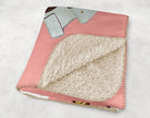 Gamma Phi Beta XL 60x80 Sherpa Blanket - Crest Wide Band Throw Blankets
