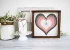 Gamma Phi Beta 12x12 Heart Wood Framed Sign Wall Art & Signs