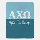 Alpha Chi Omega XL 60x80 Sherpa Throw Blanket Blanket - Color Block Olympus Vega Throw Blankets