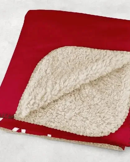 Alpha Gam XL 60x80 Sherpa Blanket - Red Rose Throw Blankets