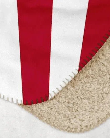 Alpha Gamma Delta XL 60x80 Sherpa Throw Blanket - Red Starburst Crest Throw Blankets