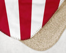 Alpha Gamma Delta XL 60x80 Sherpa Throw Blanket - Red Starburst Crest Throw Blankets