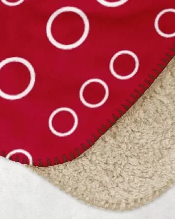 Alpha Gamma Delta XL 60x80 Sherpa Throw Blanket - Color Block Throw Blankets