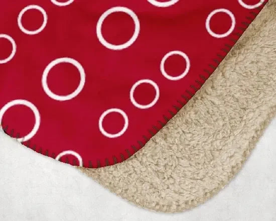 Alpha Gamma Delta XL 60x80 Sherpa Throw Blanket - Color Block Throw Blankets