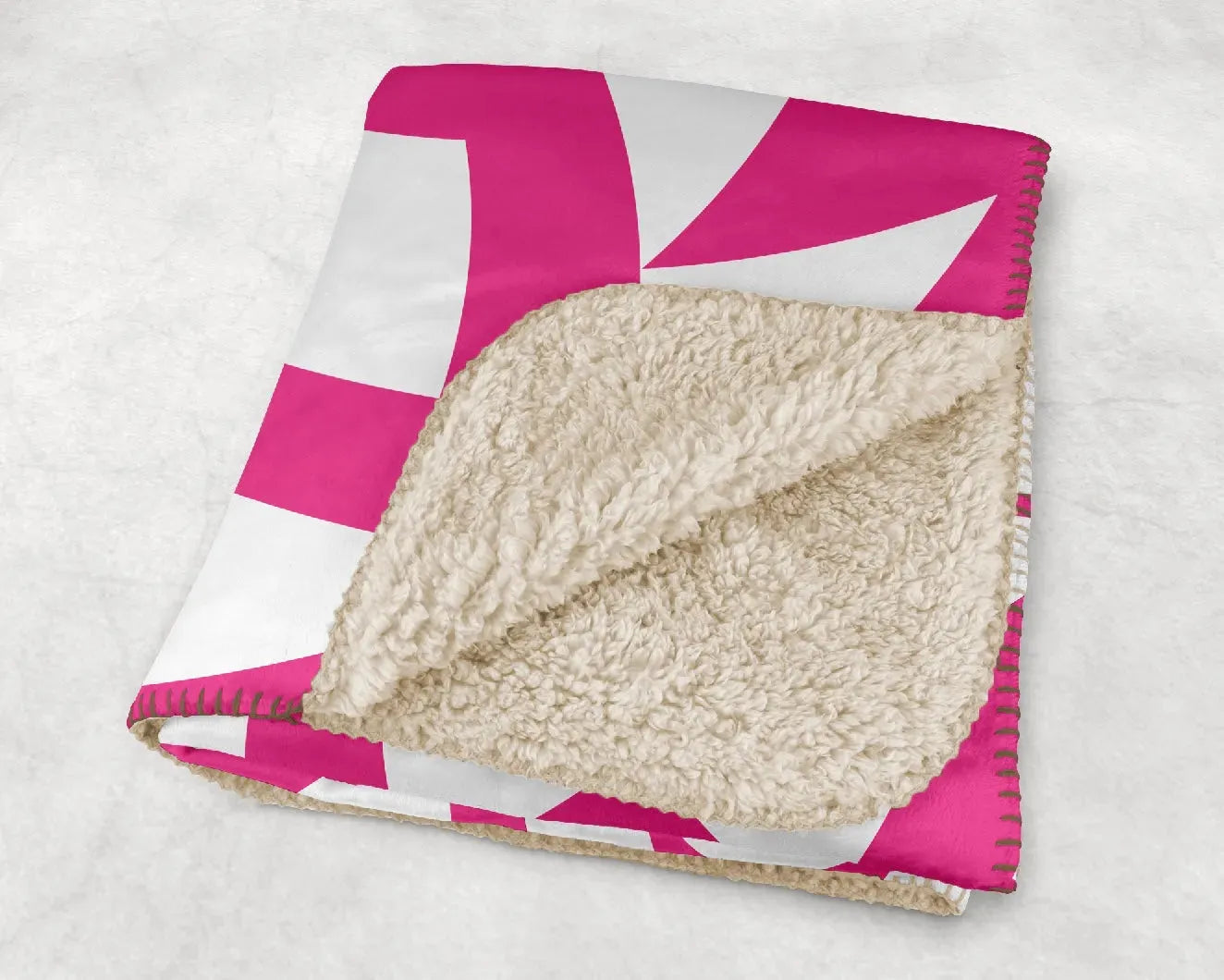 Phi Mu XL 60x80 Sherpa Throw Blanket Pink Tribal Throw Blankets