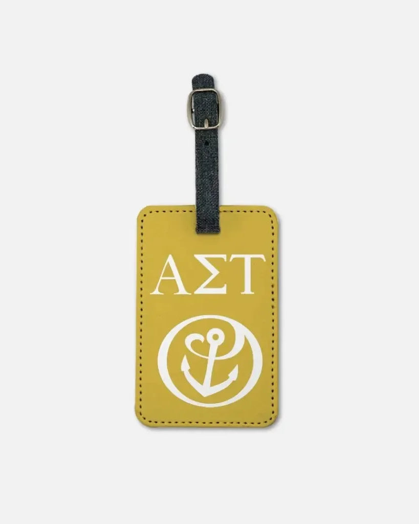 Alpha Sigma Tau (Set of 2) Luggage Tag Gold Luggage Tags