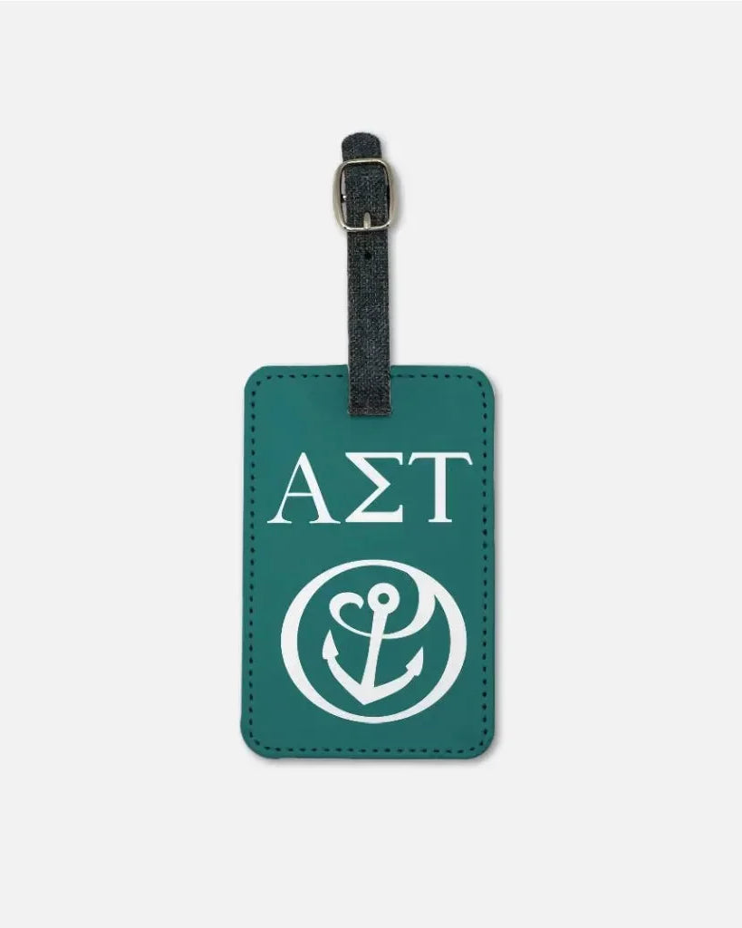 Alpha Sigma Tau (Set of 2) Luggage Tag Green Luggage Tags