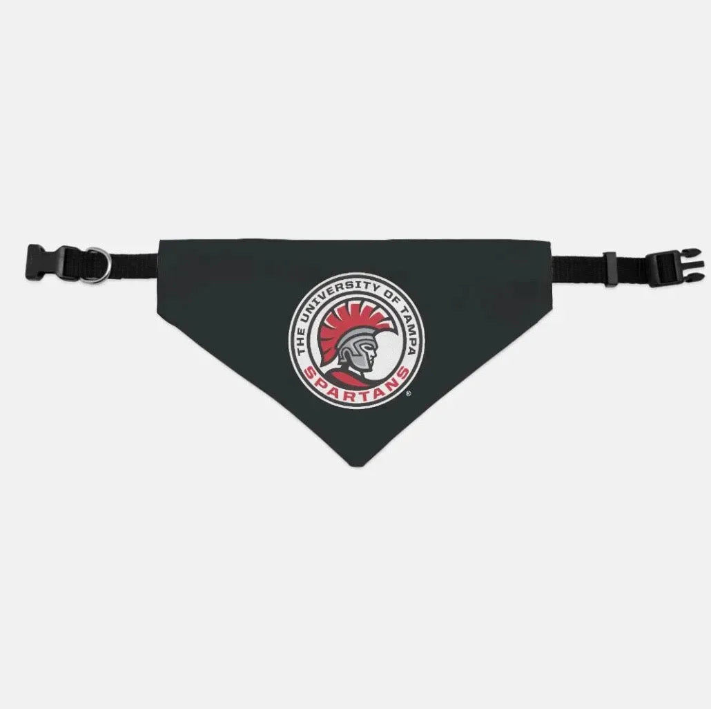 University of Tampa Pet Bandana - Spartan Seal Medium Pet Bandanas