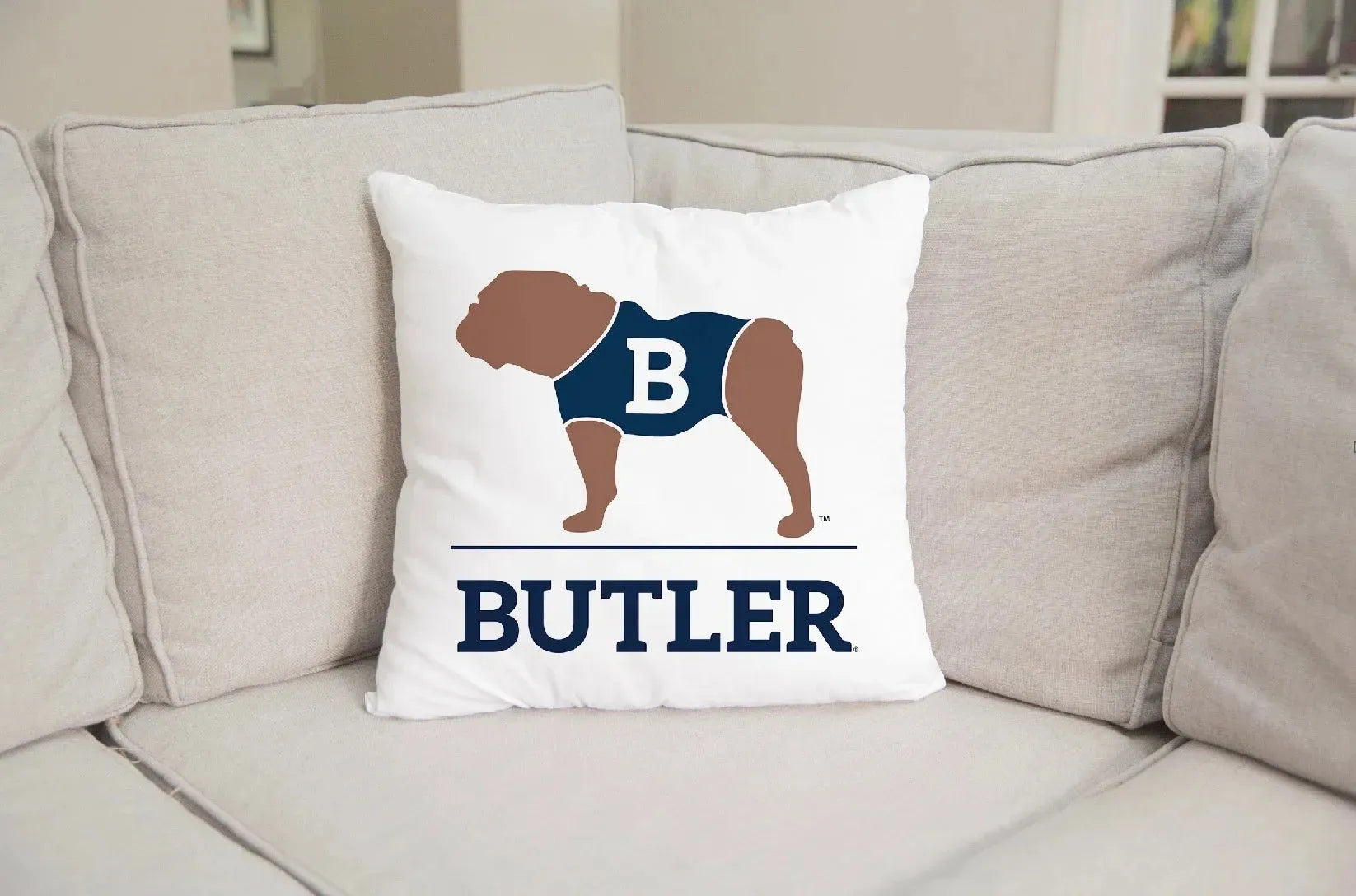 Butler Bulldog Throw Pillow Cover 18" Pillow Covers