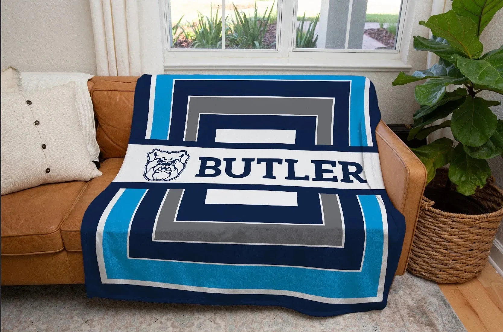 Butler University XL 60x80 Sherpa Blanket - Geo Throw Blankets