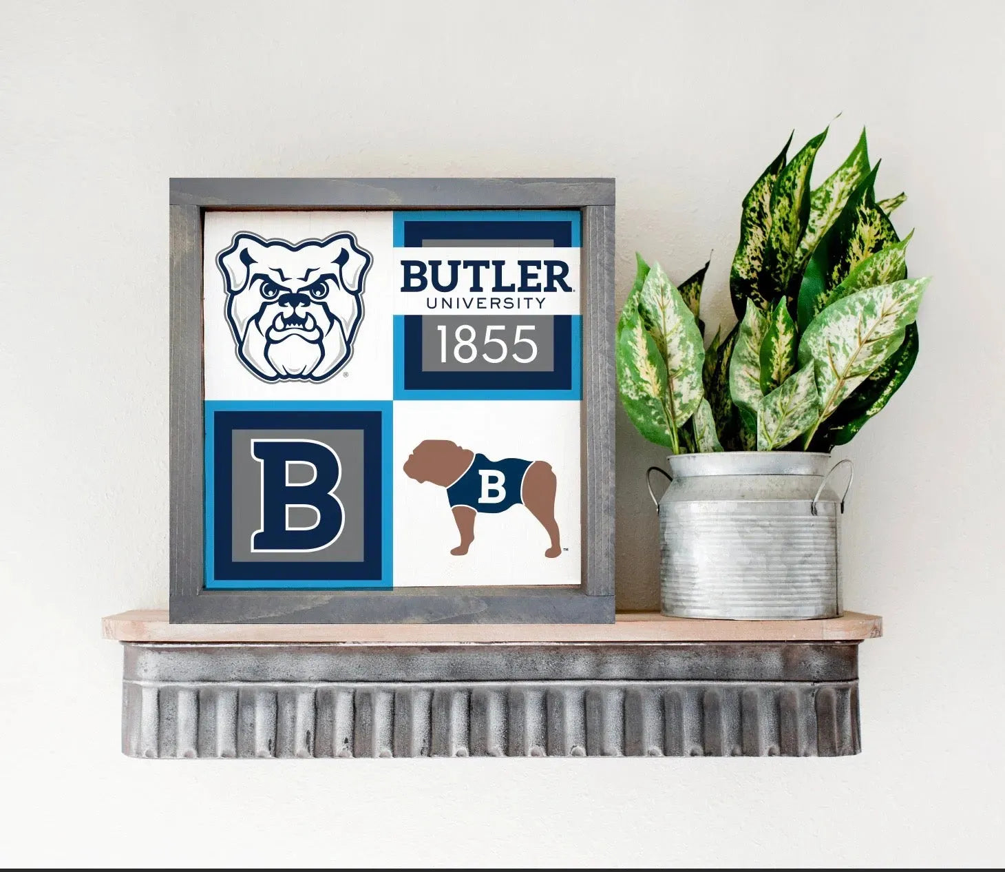 Butler University Framed Sign - Classic Color Block 12x12 Wall Art & Signs
