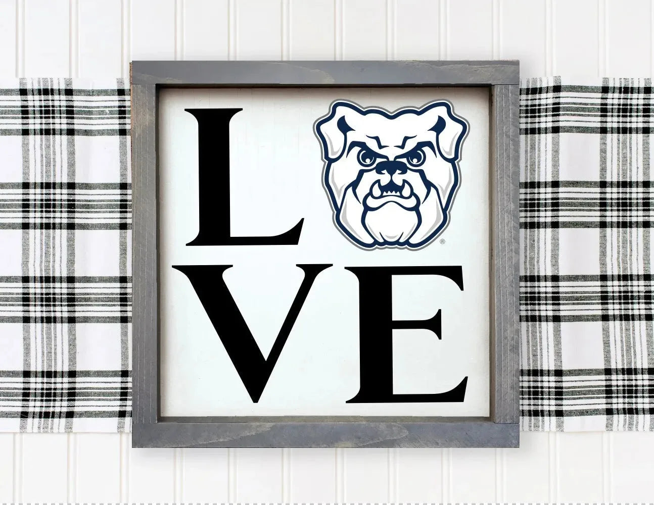 Butler University Framed Sign - "LOVE" 12x12 Wall Art & Signs