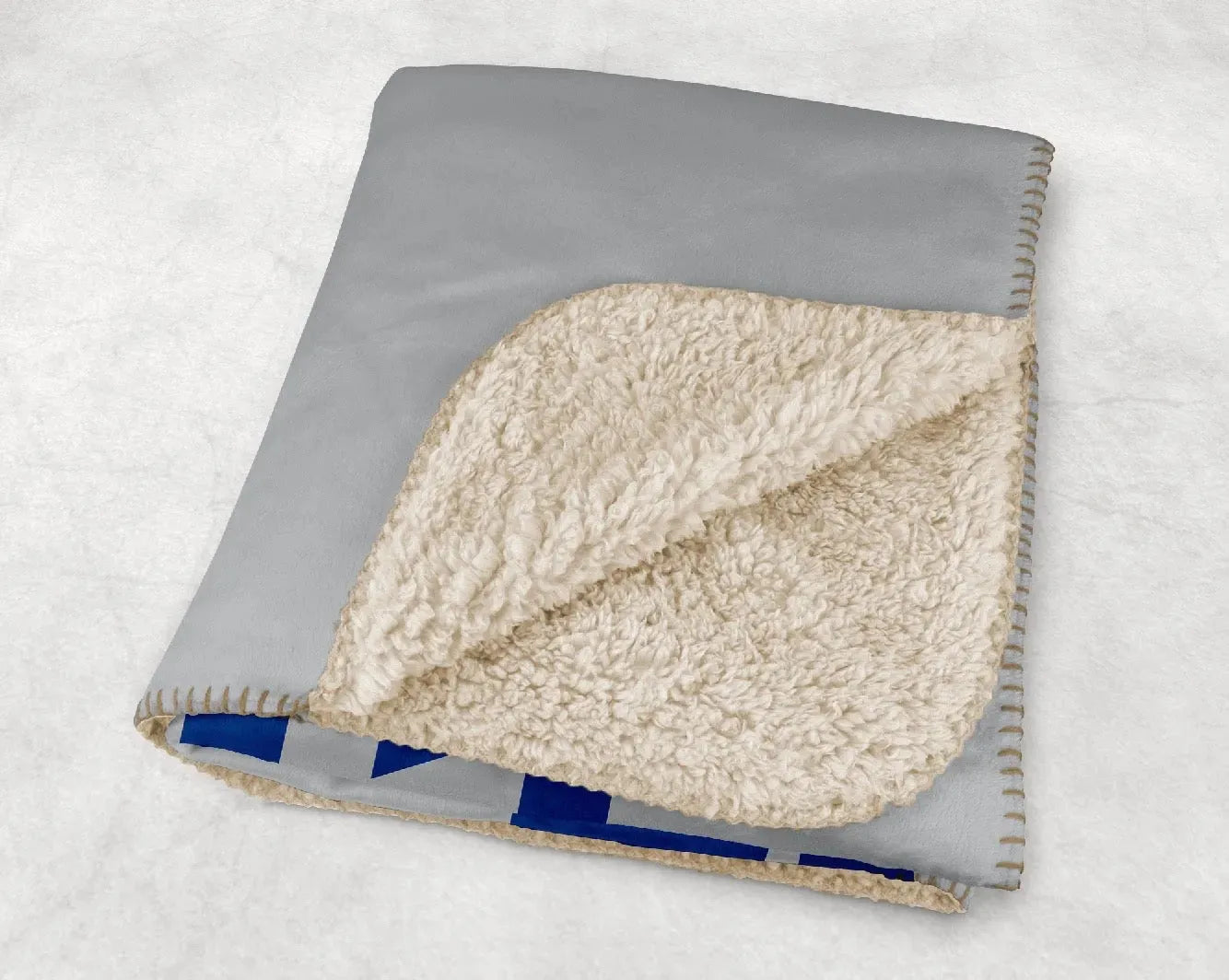 GSU XL 60x80 Gray Sherpa Throw Blanket Throw Blankets