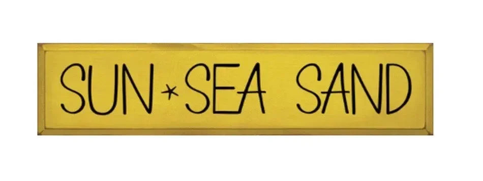 Sun. Sea. Sand. Wood Sign - 9"x36" Sunflower Wall Art & Signs