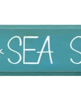 Sun. Sea. Sand. Wood Sign - 9"x36" Turquoise Wall Art & Signs