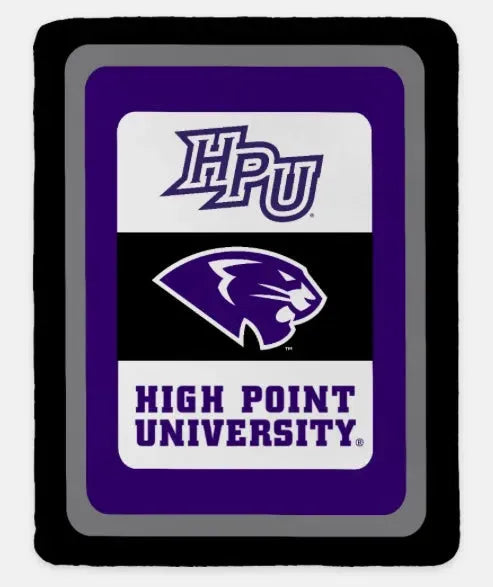 HPU XL 60x80 Sherpa Throw Blanket - Panthers Throw Blankets