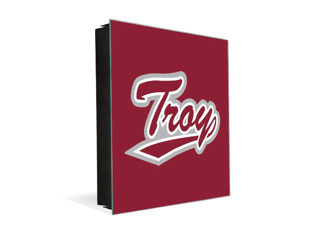 3-in-1 Troy University Magnetic Dry-Erase Key Box Cardinal Key Box