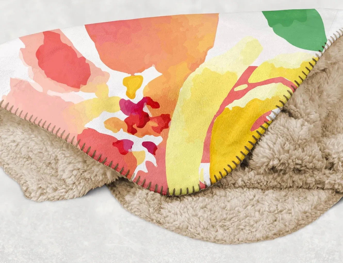 Georgia State University XL 60x80 Floral Sherpa Throw Blanket Throw Blankets