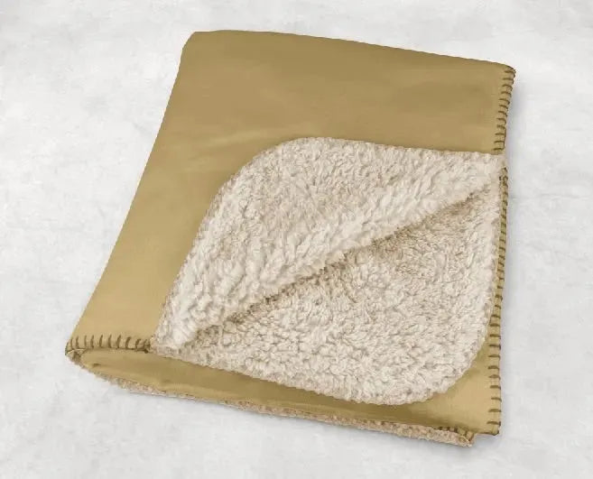 University of Tulsa XL 60x80 Sherpa Throw Blanket - Gold Throw Blankets