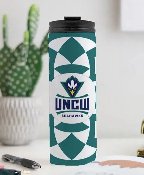University of North Carolina Wilmington Tumbler Tribal Print - Teal 16.oz Drinkware