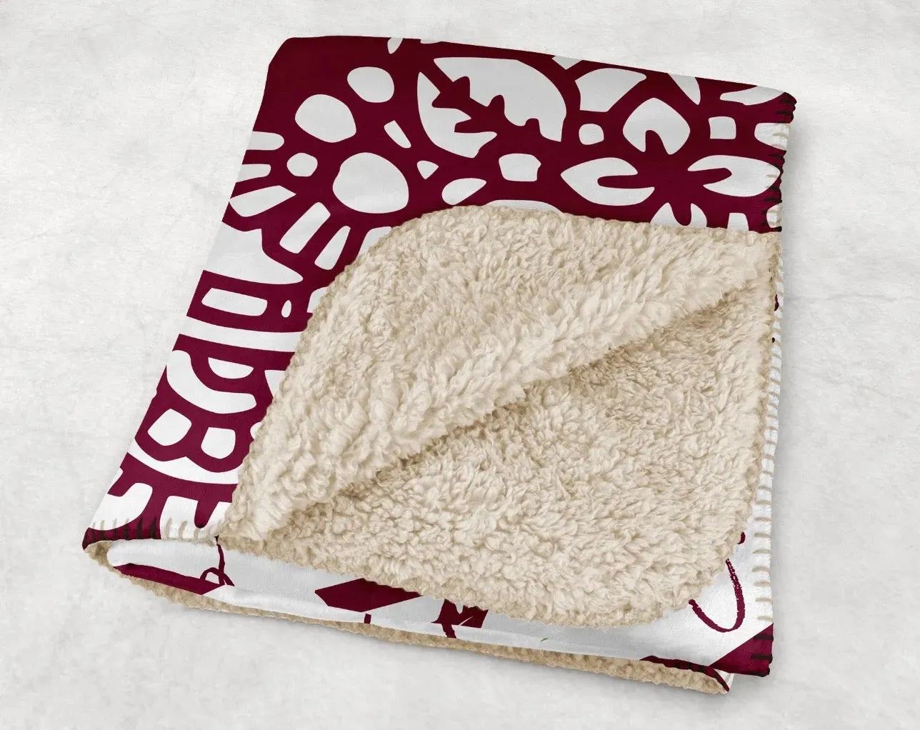 Alpha Phi XL 60x80 Sherpa Throw Blanket - Lily Mandala Throw Blankets