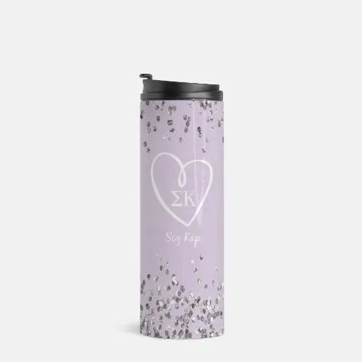 Sig Kap Thermal Tumbler 16 oz. - Lavender Glitter Drinkware