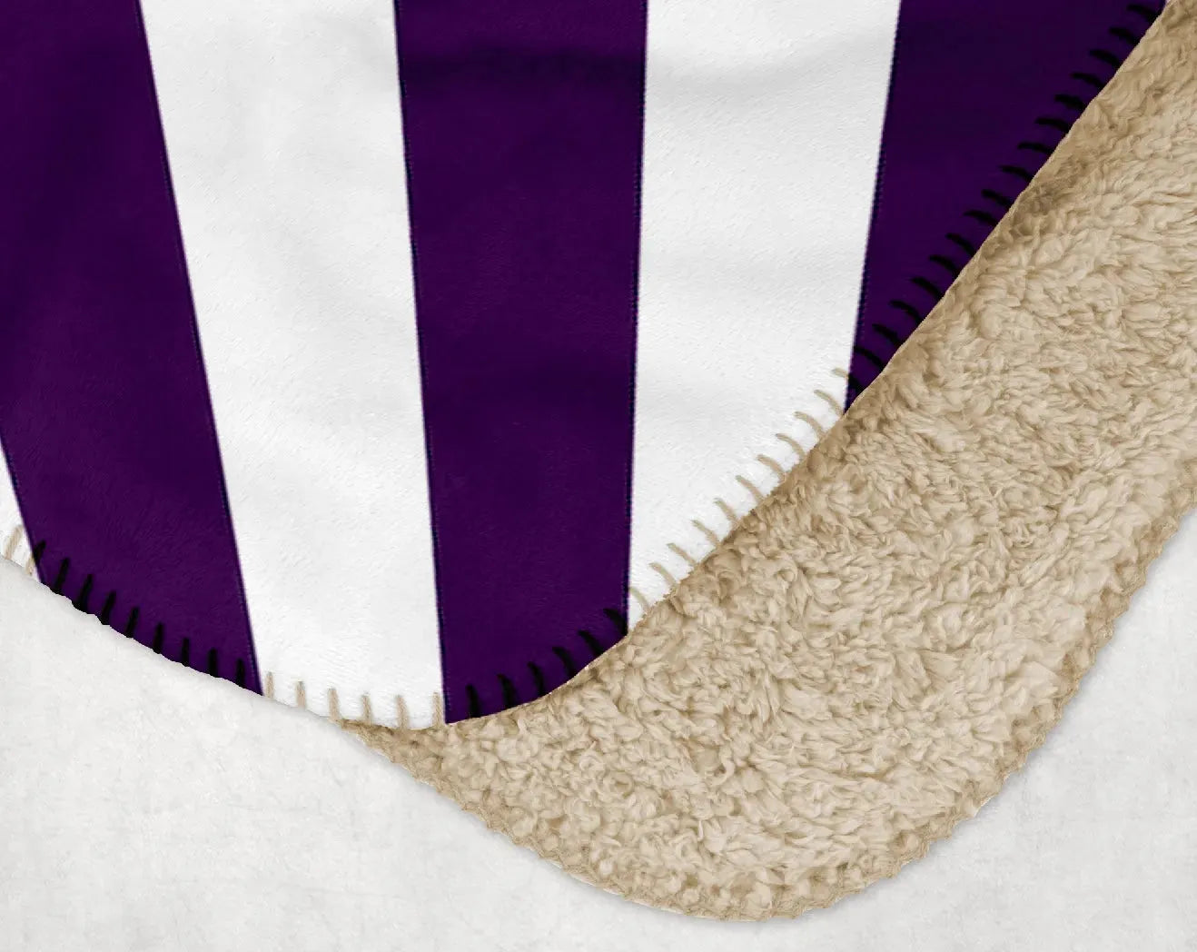 Sigma Kappa XL 60x80 Sherpa Blanket - Purple Starburst Throw Blankets