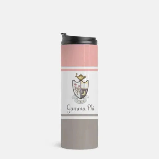 Gamma Phi Beta Thermal Tumbler 16 oz. - Crest Drinkware