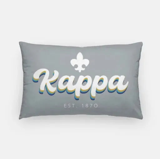 Kappa Kappa Gamma Retro Lumbar Pillow Cover Pillow Covers