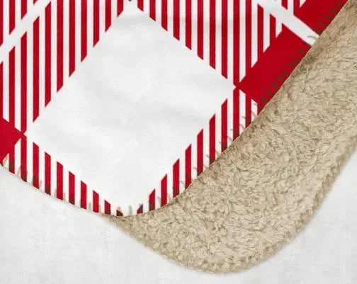 Alpha Chi Omega XL 60x80 Plaid Sherpa Throw Blanket Throw Blankets