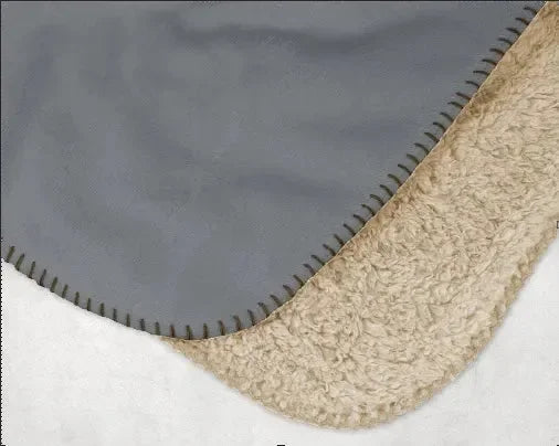 Chi Omega XL 60x80 Sherpa Blanket - Gray Coat of Arms Throw Blankets