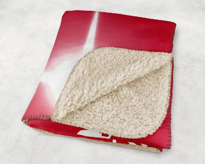 Chi Omega XL 60x80 Sherpa Throw Blanket - Flashing Lights Throw Blankets