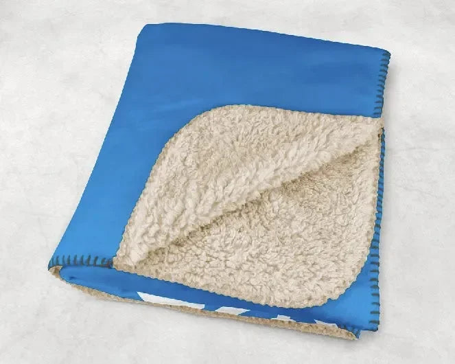 Kappa Sherpa XL 60x80 Sherpa Blanket - Gamma Blue Throw Blankets