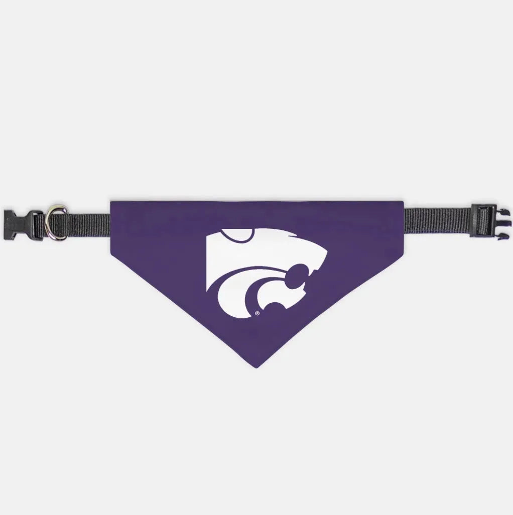 Kansas State University Wildcat Pet Bandana - Purple Medium Pet Bandanas