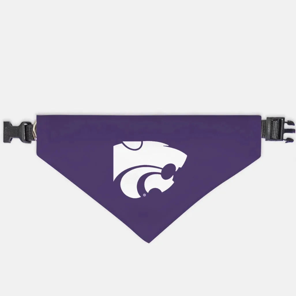 Kansas State University Wildcat Pet Bandana - Purple Large Pet Bandanas