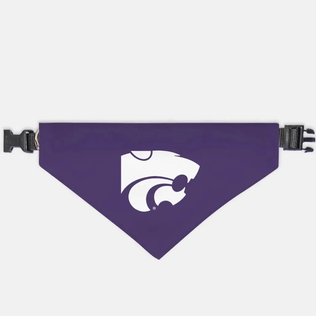 Kansas State University Wildcat Pet Bandana - Purple Large Pet Bandanas