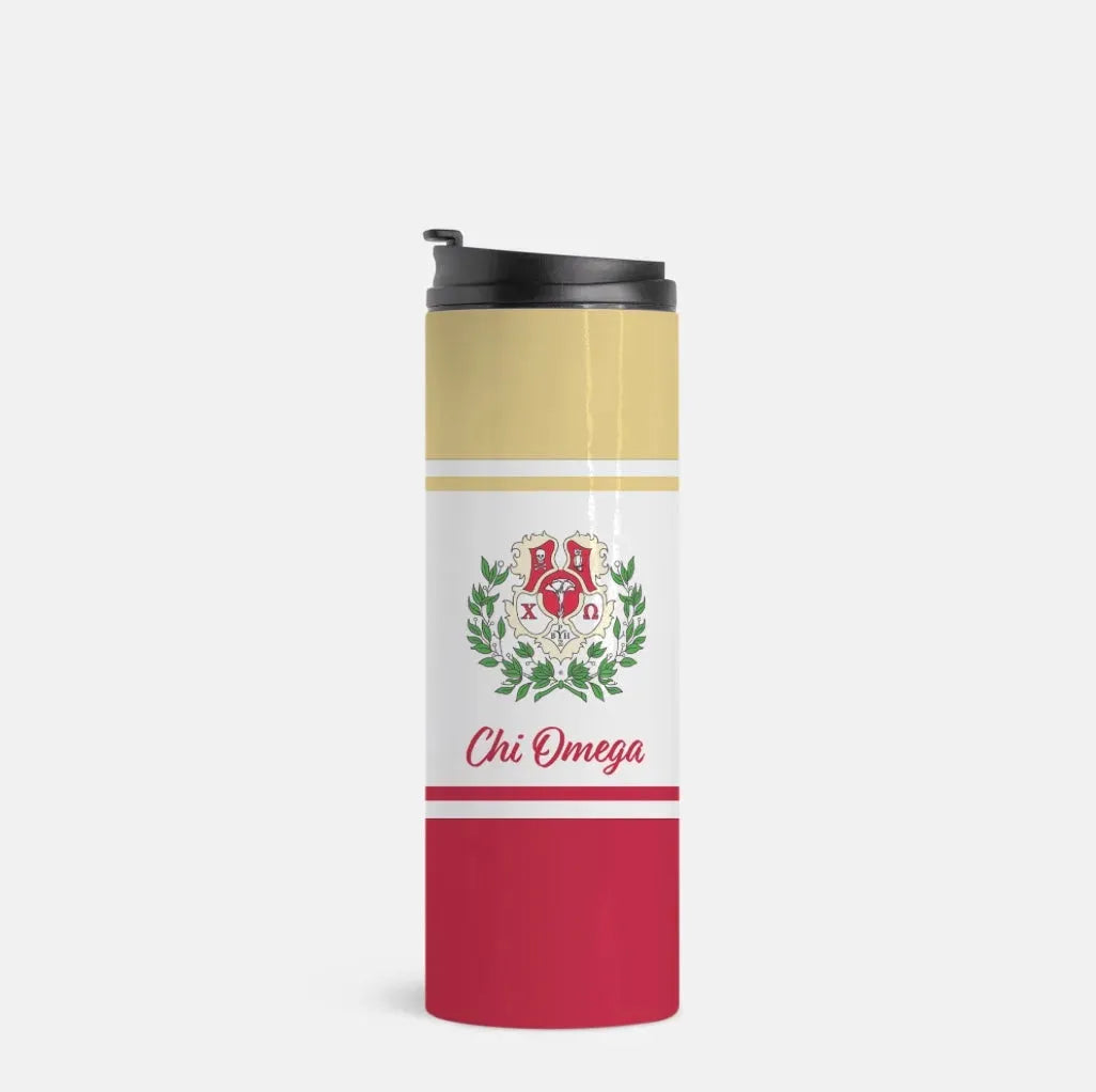 Chi Omega Coat of Arms Thermal Tumbler 16 oz. Drinkware