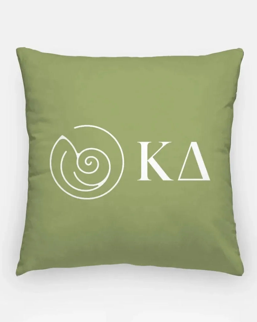 Kappa Delta 18" Throw Pillow Cover - Greek Letters Olive Pillow Covers