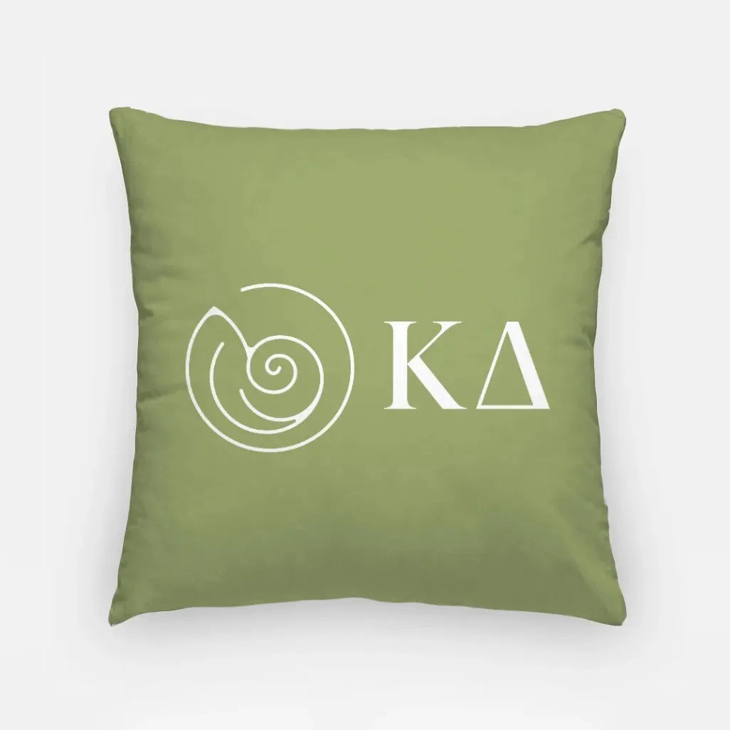 Kappa Delta 18" Throw Pillow Cover - Greek Letters Olive Pillow Covers