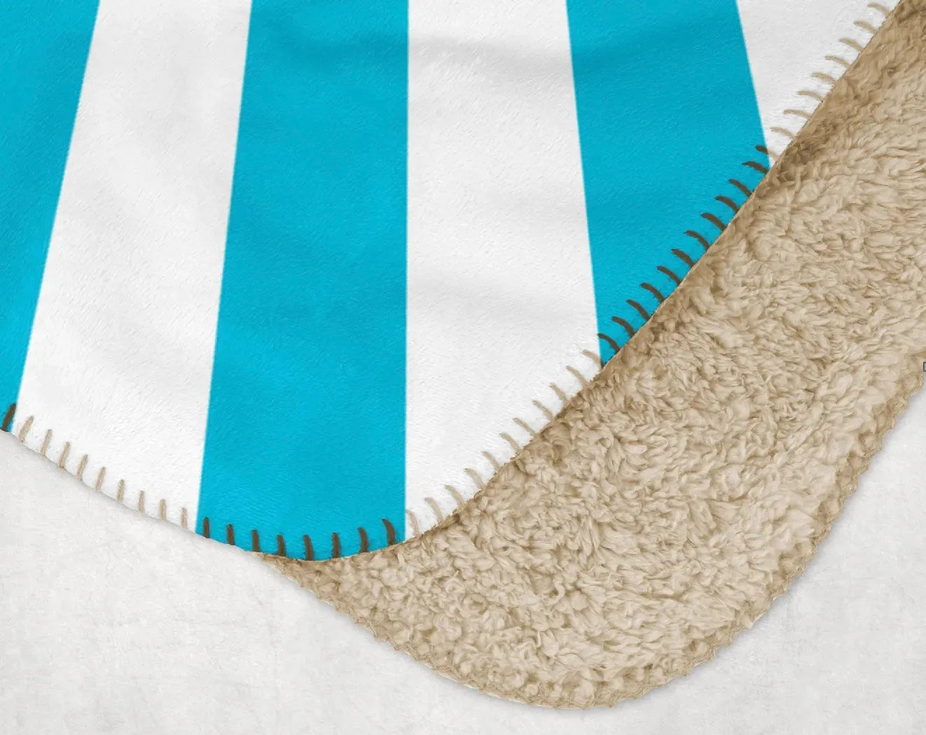 Tri Delta XL 60x80 Sherpa Blanket - Bright Blue Starburst Throw Blankets